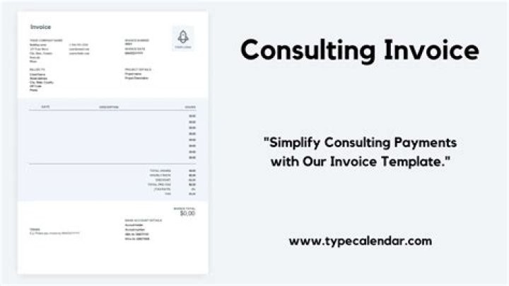 What should be included in a consulting invoice?